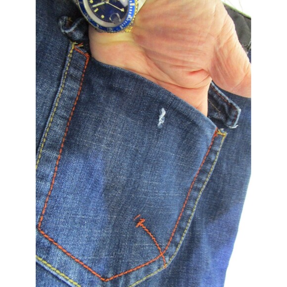 Apple Bottoms Womens Jeans Size 22 Blue Bootcut Distressed Embroidered Pockets - Picture 13 of 15
